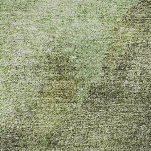 5' X 8' Green And Charcoal Abstract Washable Area Rug With UV Protection