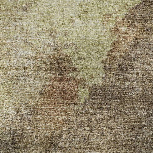 8' X 10' Coffee And Taupe Abstract Washable Area Rug With UV Protection