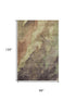 8' X 10' Coffee And Taupe Abstract Washable Area Rug With UV Protection