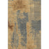 8' X 10' Gold And Blue Abstract Washable Area Rug With UV Protection
