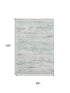 8' X 10' Artichoke Green And Ivory Abstract Washable Area Rug With UV Protection