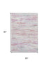 5' X 8' Blush And Ivory Abstract Washable Area Rug With UV Protection