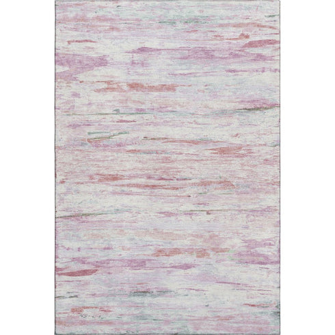 8' X 10' Blush And Ivory Abstract Washable Area Rug With UV Protection