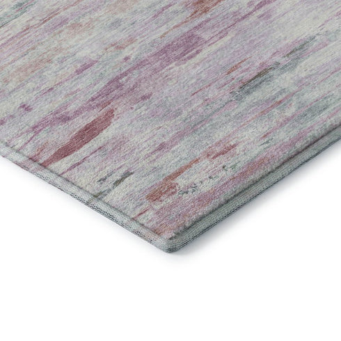 8' X 10' Blush And Ivory Abstract Washable Area Rug With UV Protection