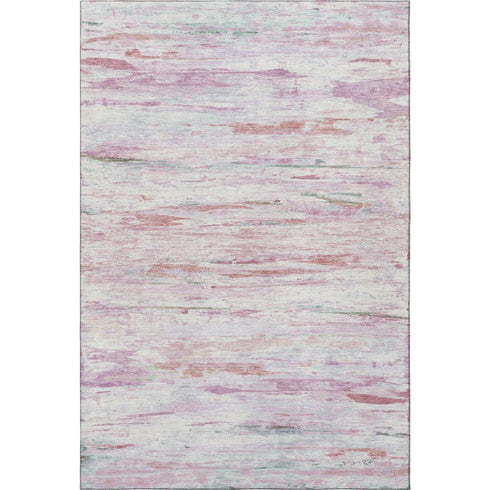 8' X 10' Blush And Ivory Abstract Washable Area Rug With UV Protection