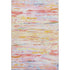5' X 8' Coral Yellow And Ivory Abstract Washable Area Rug With UV Protection