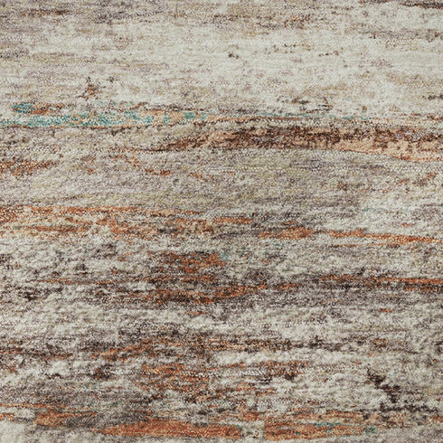 8' X 10' Terra Cotta Beige And Teal Abstract Washable Area Rug With UV Protection