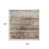 8' X 10' Terra Cotta Beige And Teal Abstract Washable Area Rug With UV Protection