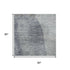 5' X 8' Denim Blue And Gray Abstract Washable Area Rug With UV Protection