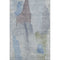 5' X 8' Denim Blue And Gray Abstract Washable Area Rug With UV Protection