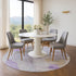 8' Lavender Gold And Gray Abstract Washable Round Rug With UV Protection
