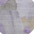 8' Lavender Gold And Gray Abstract Washable Round Rug With UV Protection