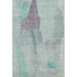 5' X 8' Teal Purple And Gray Abstract Washable Area Rug With UV Protection