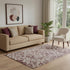 5' X 8' Blush Gray And Ivory Abstract Washable Area Rug With UV Protection