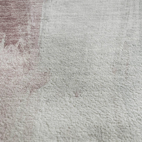 8' X 10' Blush Gray And Ivory Abstract Washable Area Rug With UV Protection