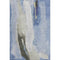 5' X 8' Denim Blue Gray And Ivory Abstract Washable Area Rug With UV Protection