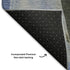 5' X 8' Denim Blue Gray And Ivory Abstract Washable Area Rug With UV Protection