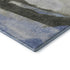 5' X 8' Denim Blue Gray And Ivory Abstract Washable Area Rug With UV Protection