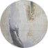 8' Ivory Charcoal And Beige Abstract Washable Round Rug With UV Protection