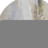 8' Ivory Charcoal And Beige Abstract Washable Round Rug With UV Protection