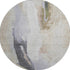8' Ivory Charcoal And Beige Abstract Washable Round Rug With UV Protection