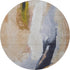8' Beige Lavender And Ivory Abstract Washable Round Rug With UV Protection