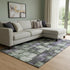 8' X 10' Sage And Lavender Striped Washable Area Rug With UV Protection