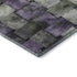 8' X 10' Sage And Lavender Striped Washable Area Rug With UV Protection