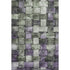 8' X 10' Sage And Lavender Striped Washable Area Rug With UV Protection