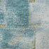 8' X 10' Teal And Khaki Striped Washable Area Rug With UV Protection