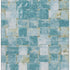 8' X 10' Teal And Khaki Striped Washable Area Rug With UV Protection
