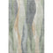 8' X 10' Artichoke Green Gray And Beige Abstract Washable Area Rug With UV Protection