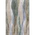 5' X 8' Beige Blue And Ivory Abstract Washable Area Rug With UV Protection