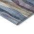 9' X 12' Denim Blue Purple And Beige Abstract Washable Area Rug With UV Protection