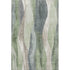 8' X 10' Fern Green Beige And Gray Abstract Washable Area Rug With UV Protection