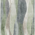 8' X 10' Fern Green Beige And Gray Abstract Washable Area Rug With UV Protection