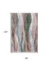 8' X 10' Salmon Blue And Mauve Abstract Washable Area Rug With UV Protection