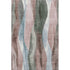 8' X 10' Salmon Blue And Mauve Abstract Washable Area Rug With UV Protection