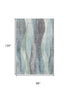 8' X 10' Teal Plum And Ivory Abstract Washable Area Rug With UV Protection