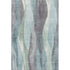8' X 10' Teal Plum And Ivory Abstract Washable Area Rug With UV Protection