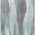 8' X 10' Teal Plum And Ivory Abstract Washable Area Rug With UV Protection