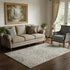 5' X 8' Beige Ivory And Blue Floral Washable Area Rug With UV Protection