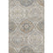 5' X 8' Beige Ivory And Blue Floral Washable Area Rug With UV Protection