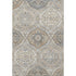 5' X 8' Beige Ivory And Blue Floral Washable Area Rug With UV Protection