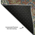 5' X 8' Blue Copper And Fern Green Floral Washable Area Rug With UV Protection