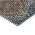 5' X 8' Blue Copper And Fern Green Floral Washable Area Rug With UV Protection