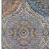 5' X 8' Blue Copper And Fern Green Floral Washable Area Rug With UV Protection
