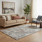 5' X 8' Brown And Gray Abstract Washable Area Rug With UV Protection