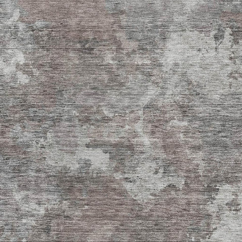 8' X 10' Brown And Gray Abstract Washable Area Rug With UV Protection