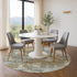 8' Gold And Gray Abstract Washable Round Rug With UV Protection
